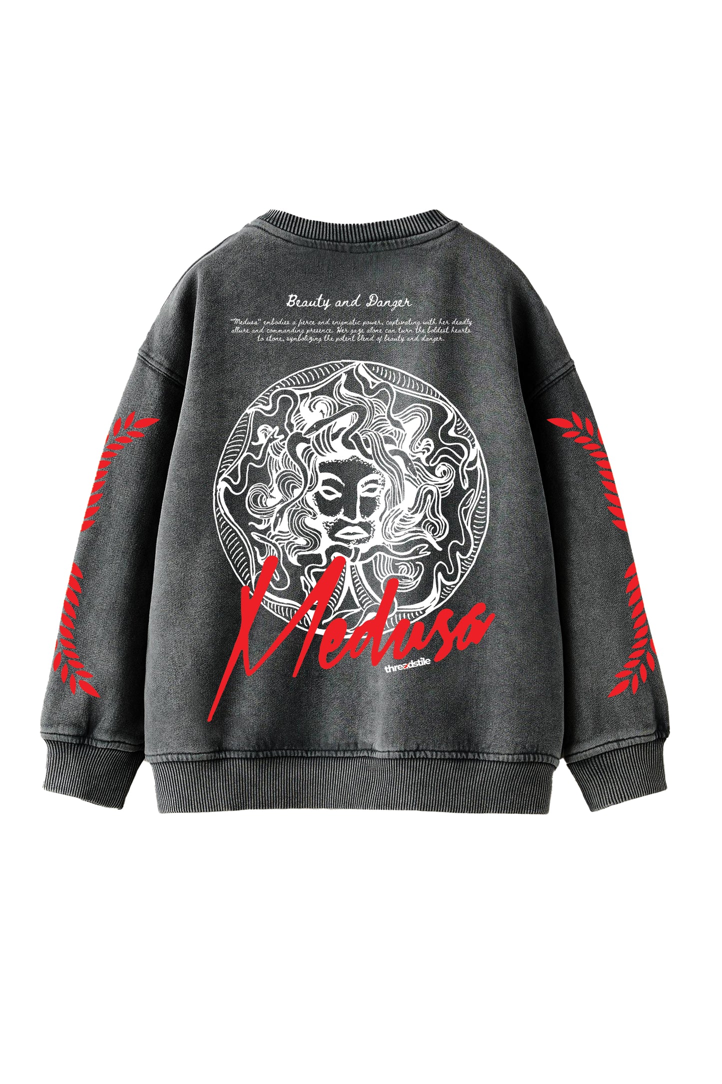 Medusa Designed Oversized Sweatshirt