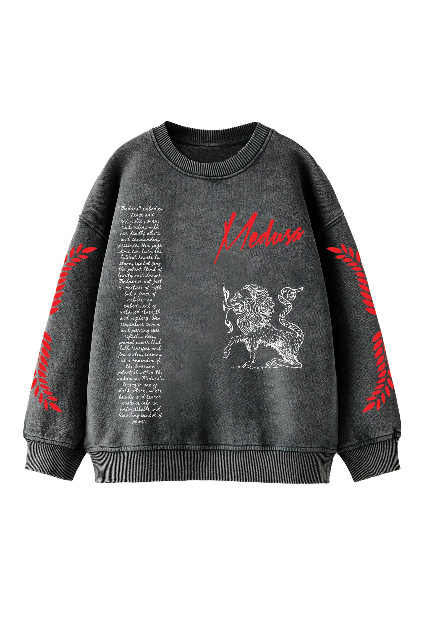 Medusa Designed Oversized Sweatshirt