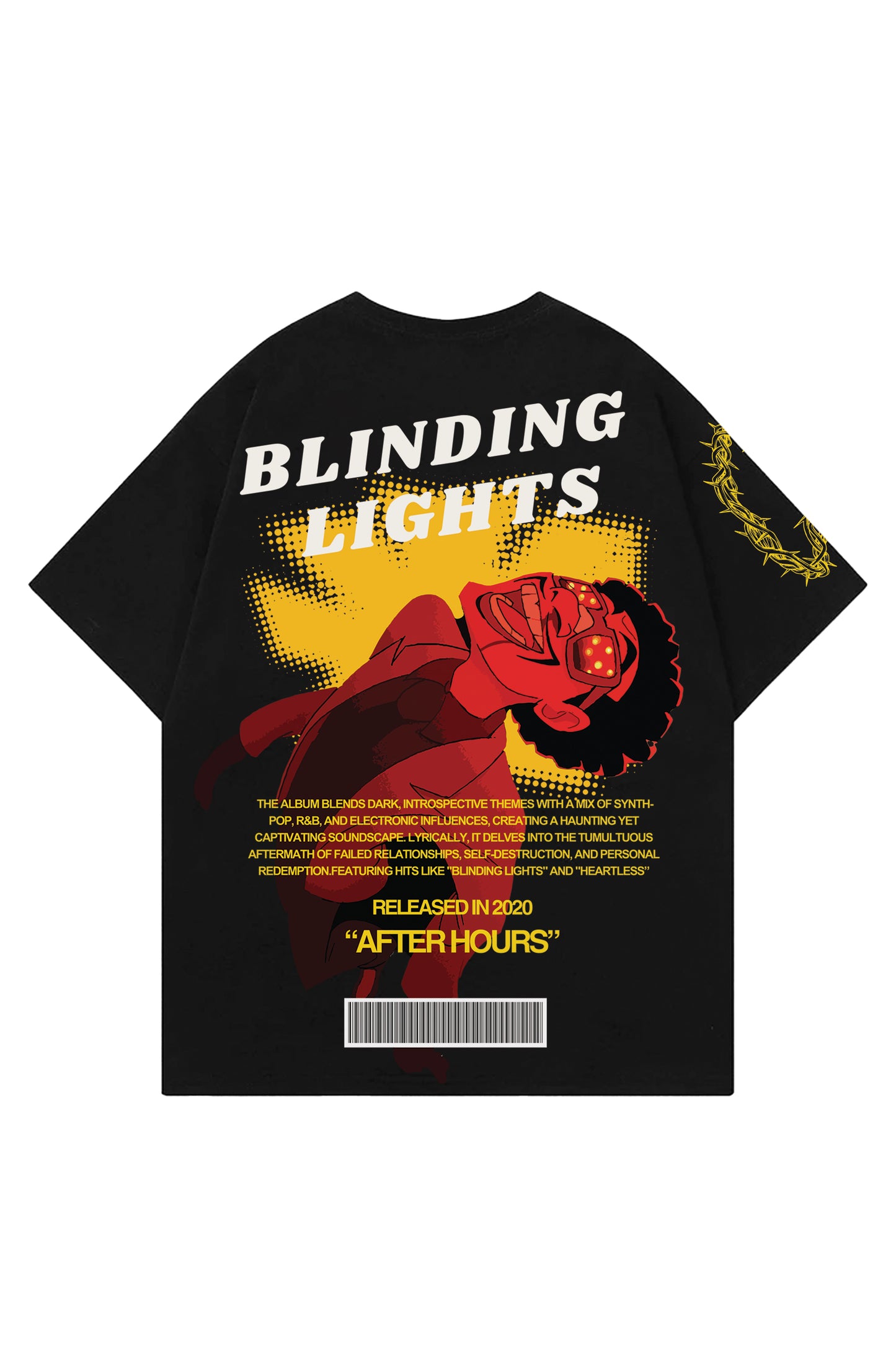 Blinding Lights Designed Oversized T-shirt