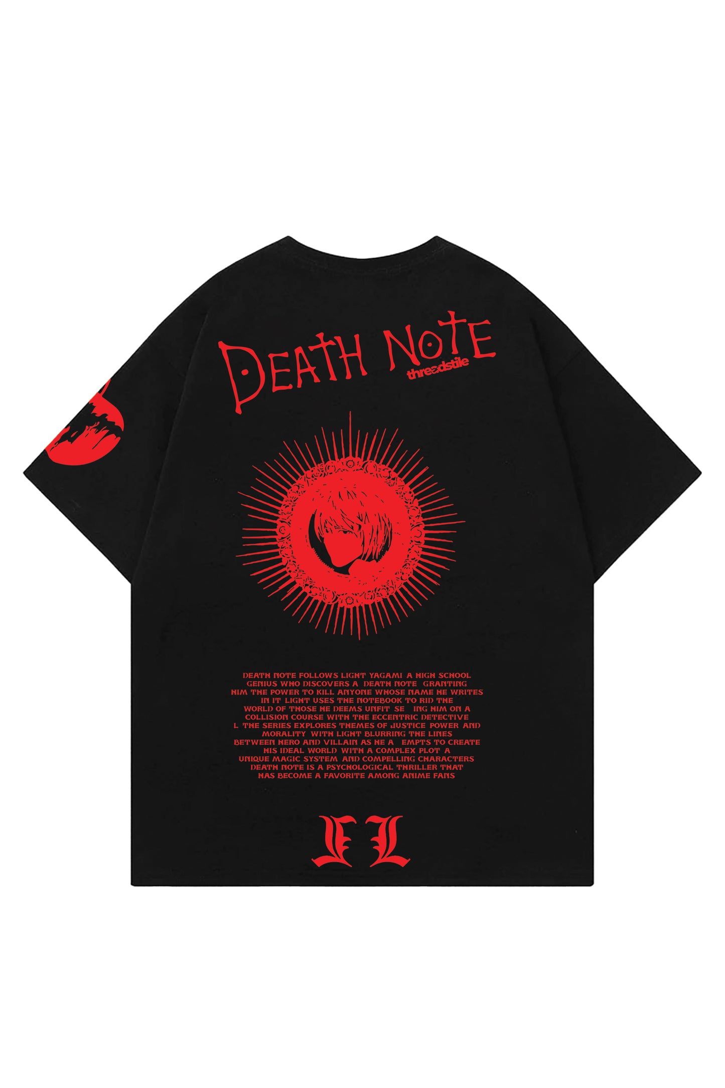 Kira Death Note Designed Oversized T-shirt