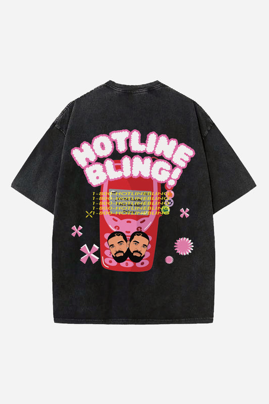 Hotline Bling Designed Vintage Oversized T-shirt